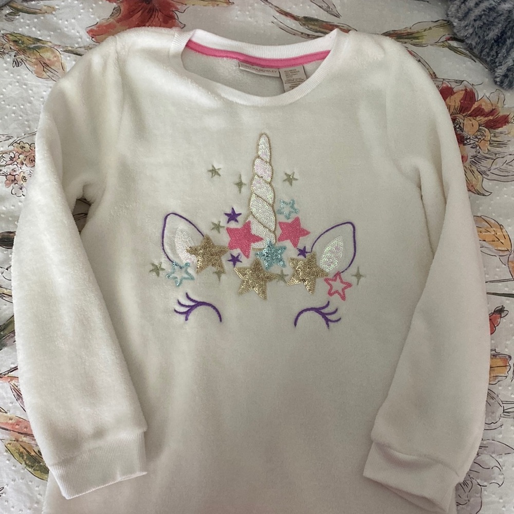 Like new unicorn fleece pull over